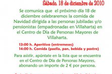 Comida de Navidad para jubilados y pensionistas 