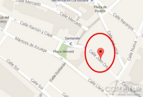 Obras en la calle Mesones de Azuaga 