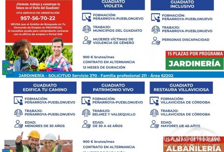 El Guadiato ofertará nuevos programas de empleo y formación