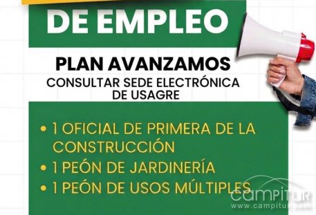 Usagre abre una bolsa de empleo temporal